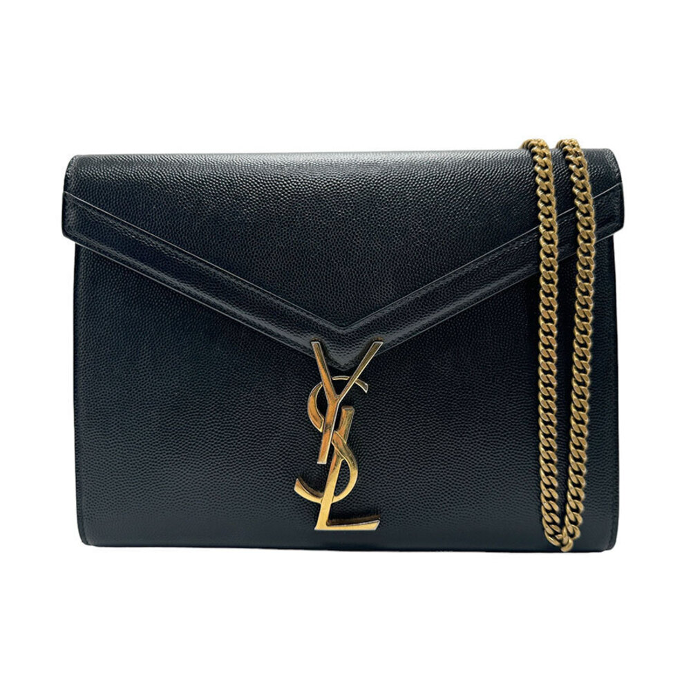 Saint Laurent Crossbody bag leather black gold